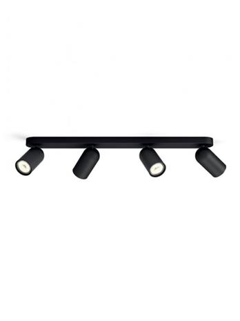 Philips PONGEE bar/tube black 4xNW