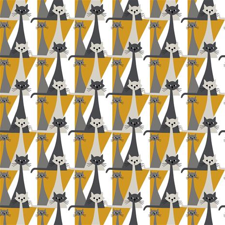 Arvidssons Textil Kitty kangas Keltainen – kuva 4/8