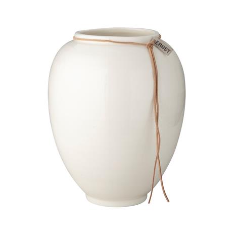 Ernst Kirchsteiger Maljakko, Valkoinen lasitettu, 22 cm