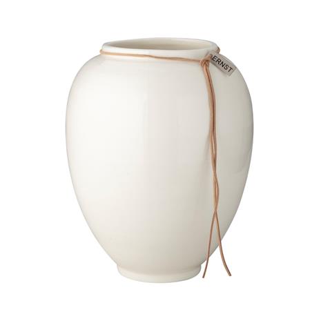 Ernst Kirchsteiger Maljakko, Valkoinen lasitettu, 22 cm