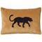 Chhatwal & Jonsson Embroidered Black Panther Cushion Cover 40x60 cm, Masala Yellow – kuva 4