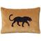 Chhatwal & Jonsson Embroidered Black Panther Cushion Cover 40x60 cm, Masala Yellow – kuva 5