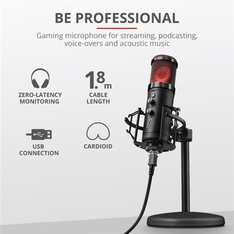 Trust GXT 256 Exxo USB Streaming Microphone, mikrofoni