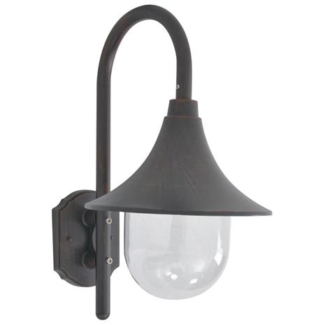 vidaXL Ulkoseinävalaisin E27 42 cm alumiini pronssi