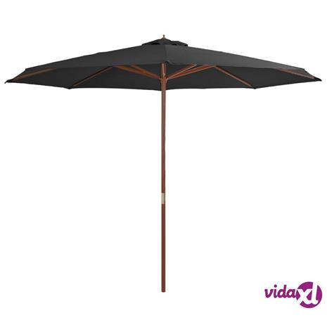 vidaXL Aurinkovarjo puurunko 350 cm antrasiitti