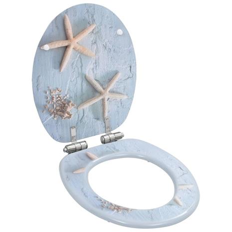vidaXL WC-istuin soft close kannella MDF meritähtikuosi