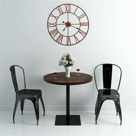 vidaXL Seinäkello metalli 58 cm punainen – kuva 7/8