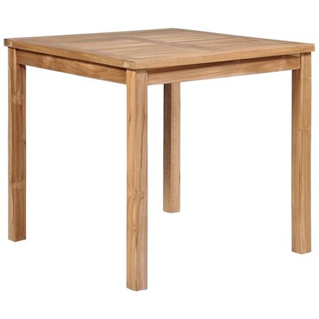 vidaXL Ulkoruokapöytä tiikki 80x80x77 cm