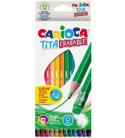 Carioca Tita poispyyhittävä värikynä + kumi