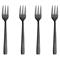 Aida Raw Cake Fork 4 Pcs, Black – kuva 1