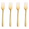 Aida Raw Cake Fork 4 Pcs, Gold – kuva 1
