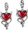 Alchemy Gothic - Devil Heart Studs - Nappikorvakorusetti - Naiset - multicolor – kuva 1