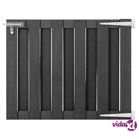 vidaXL Puutarhaportti WPC 100x80 cm harmaa