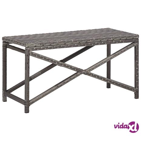 vidaXL Puutarhapenkki 80 cm polyrottinki harmaa