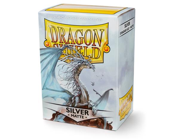 Dragon Shield Sleeves Matte Silver (100pcs)