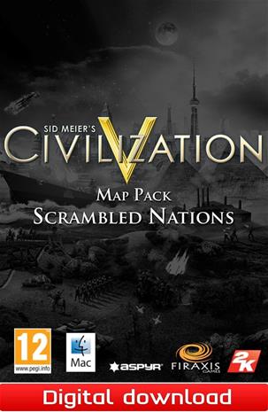 Civilization V (5) - Scrambled Nations Map Pack, Mac-peli