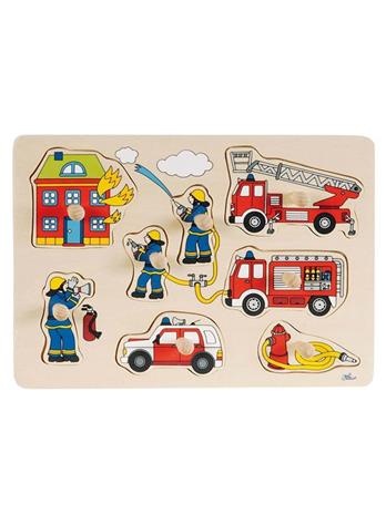 Goki Bubble Puzzle Fire Department Wood