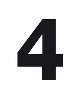 Pisla 8cm musta numerotarra
