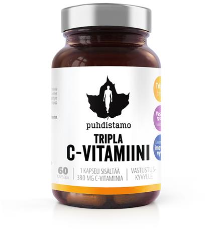 Puhdistamo Tripla C-vitamiini 60 kaps, ravintolisä