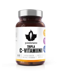 Puhdistamo Tripla C-vitamiini 60 kaps, ravintolisä