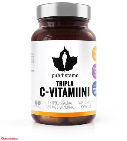 Puhdistamo Tripla C-vitamiini 60 kaps, ravintolisä