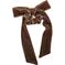 Scrunchie Velvet Bow Hazelnut – kuva 1