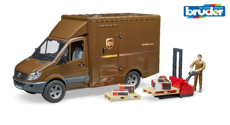 Bruder MB Sprinter UPS with driver and accessories