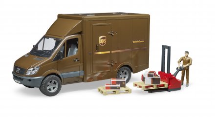 Bruder MB Sprinter UPS with driver and accessories