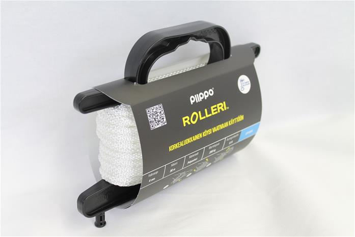Piippo polyesteri 4mm x 30m valkoinen rolleri