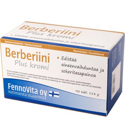 Fennovita Berberiini plus kromi, 90 tabl.