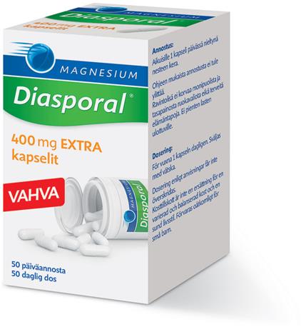 Diasporal Magnesium 400 Extra 50 kaps. ravintolisä