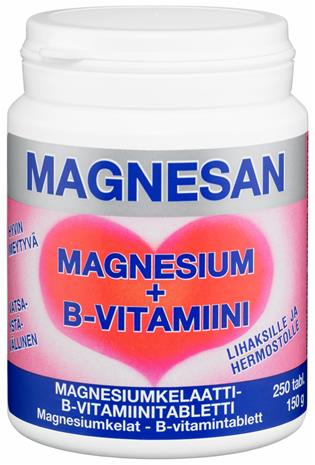Magnesan magnesiumkelaatti-B-vit. 250 tabl.