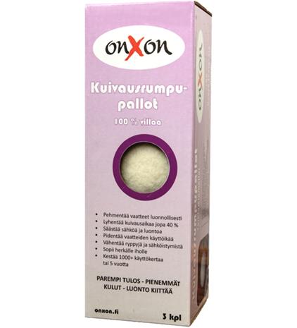 OnXon Villa kuivausrumpupallot 3 kpl