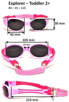 Real Kids Shades musta/punainen aurinkolasit