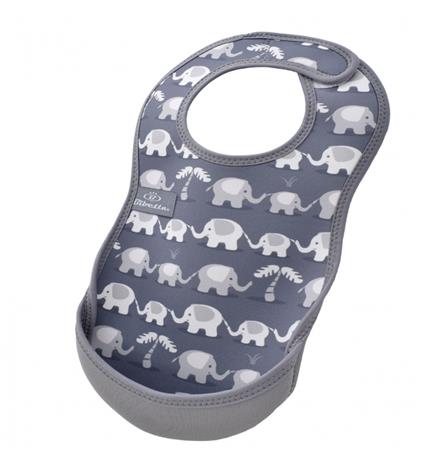 Bibetta Elephants harmaa ruokalappu