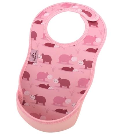 Bibetta Hippos roosa ruokalappu
