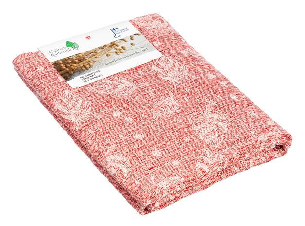 Lehdykät punainen 70x150 cm pellavapyyhe
