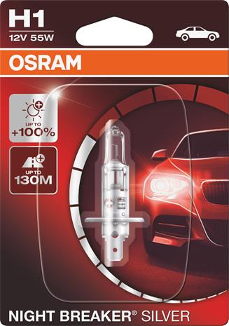 Osram H1 Night Breaker Silver 1kpl polttimo