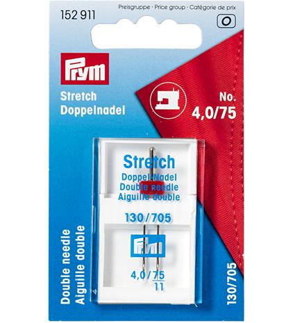 Prym 75/2,5 mm stretch-kaksoisneula