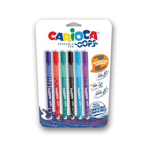 Carioca Oops 6 kpl poispyyhittävä mustekynä