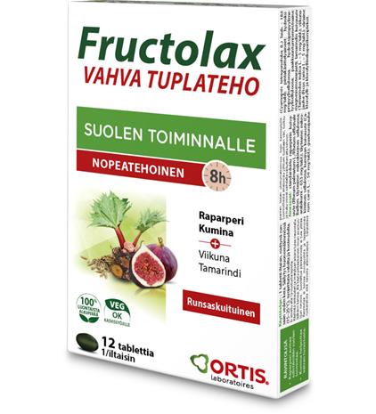 Fructolax Vahva Tuplateho Tabletti 12 kpl ravintolisä
