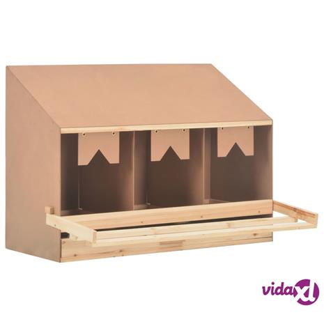 vidaXL Kanan munintapesä 3 osastoa 93x40x65 cm mänty – kuva 8/8
