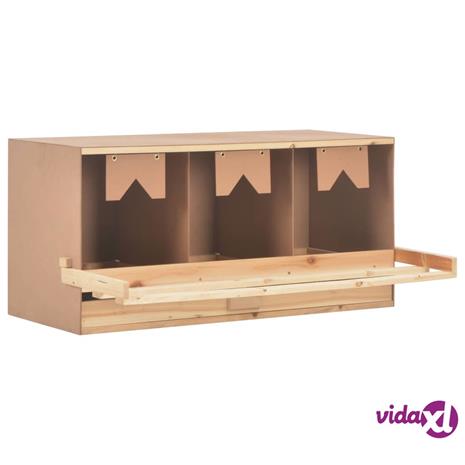 vidaXL Kanan munintapesä 3 osastoa 96x40x45 cm mänty – kuva 7/8