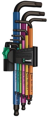 Wera 950 Hex-Plus Multicolour L-Key Set with 9 Pieces incl. Holding Function