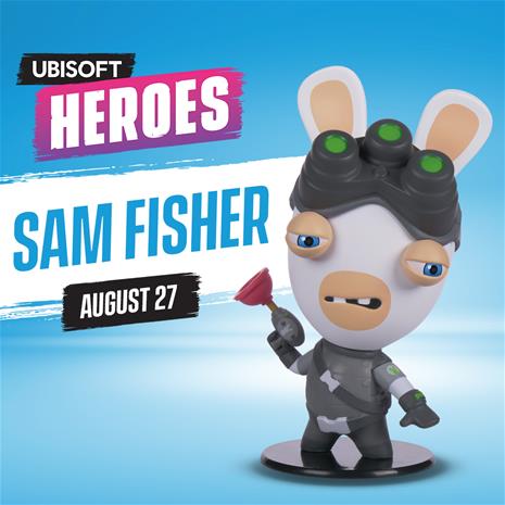 Heroes Collection - Rabbids Sam Fisher Chibi Figure – kuva 1/7