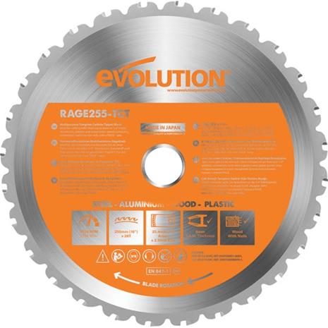 Evolution 255mm pyörösahan monikäyttöterä