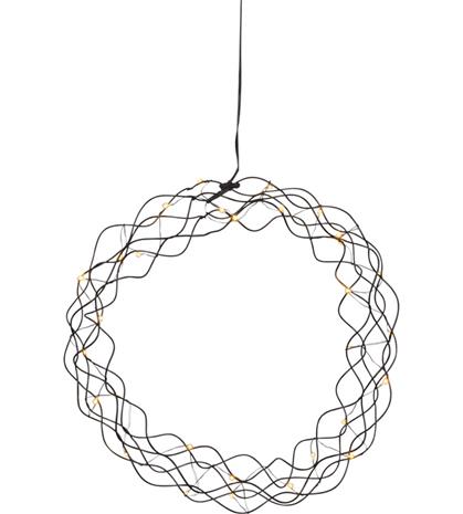 Star Curly kranssi 30 cm, musta – kuva 8/8