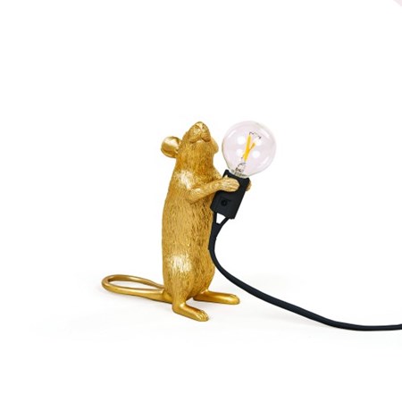 Seletti Mouse Lamp Step, Gold