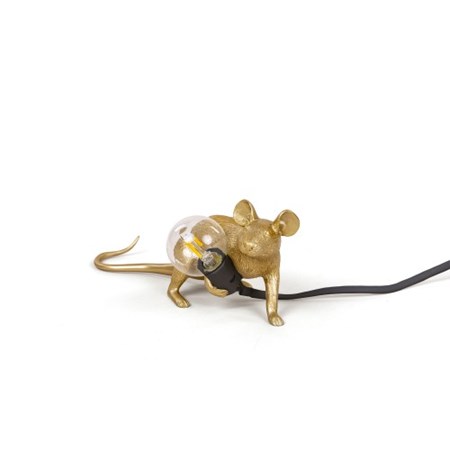 Seletti Mouse Lamp Lop, Gold