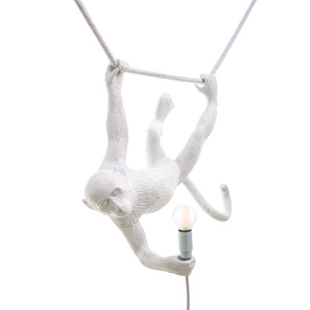 SELETTI Monkey Valaisin Swing - Valkoinen